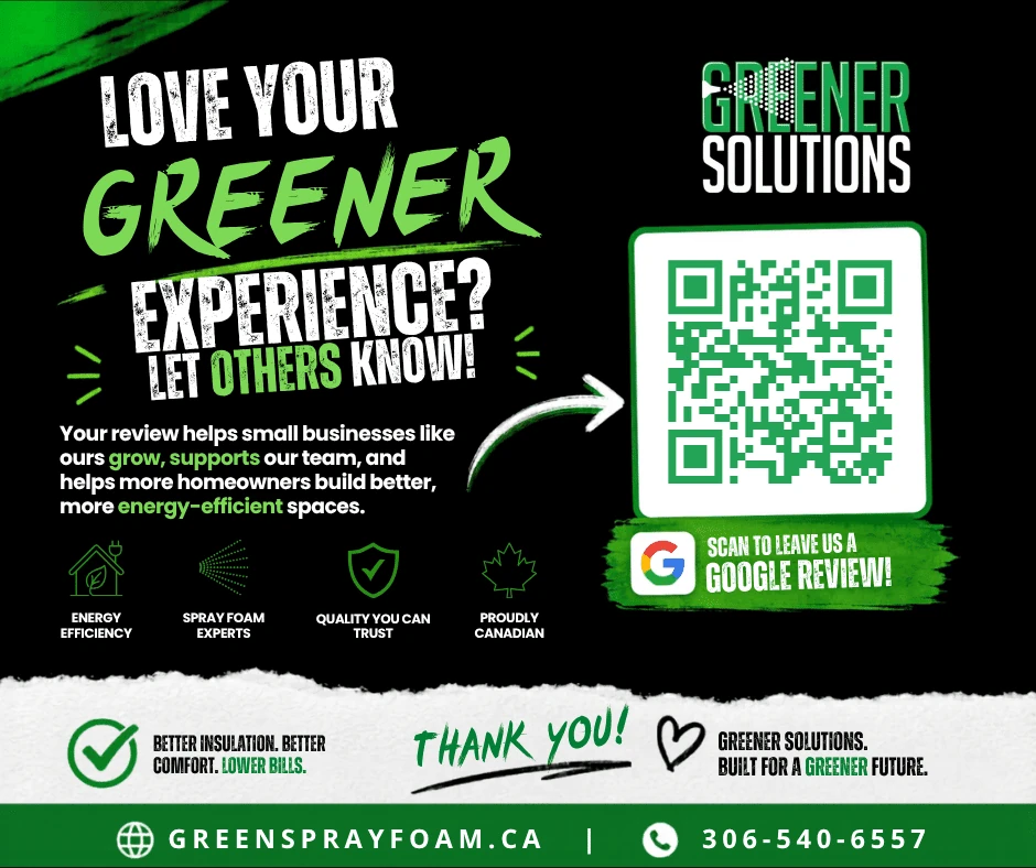 Greener Solutions Google review request post with QR code