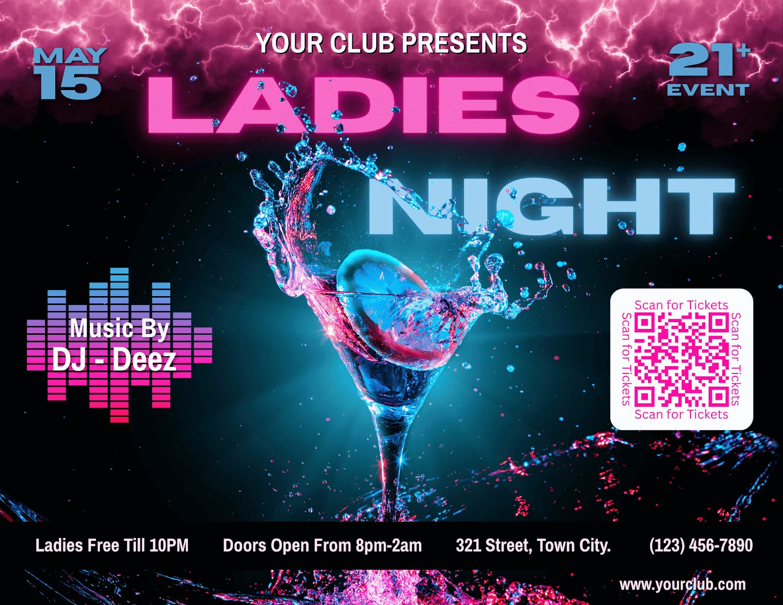 Ladies Night social media event graphic